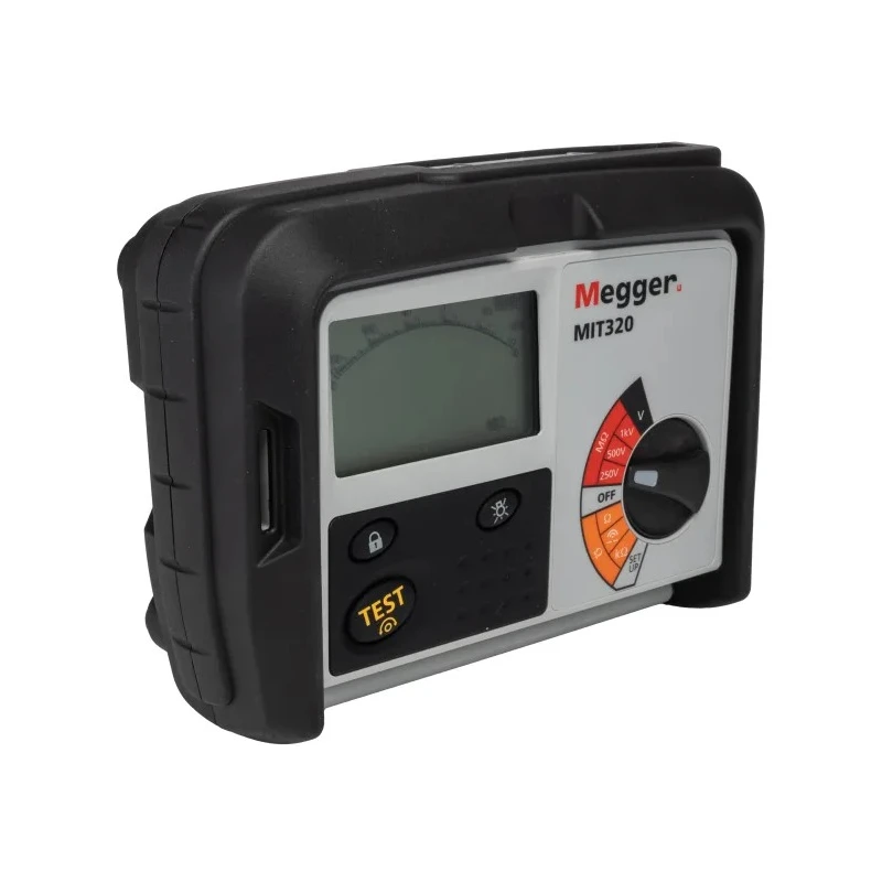 Megger Insulation & Continuity Tester 250 V Min, 1000 V dc Max, 999 MΩ CAT III MIT320