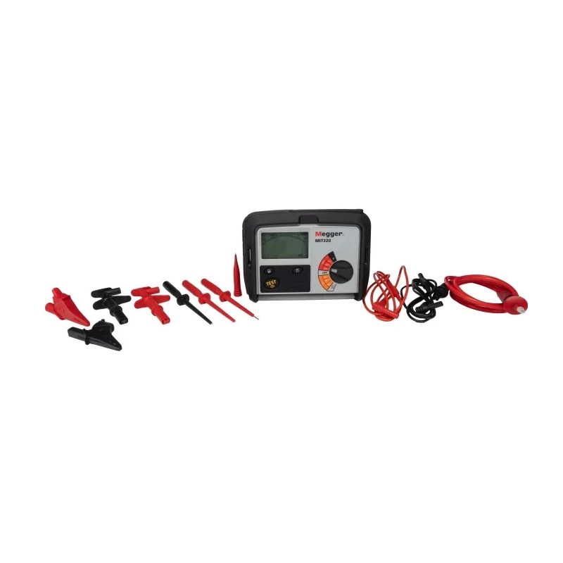 Megger Insulation & Continuity Tester 250 V Min, 1000 V dc Max, 999 MΩ CAT III MIT320