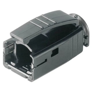 Telegartner RJ45 Connector Boot Black Polycarbonate MP8 Series for Use with H86011A0006 H86011A0006