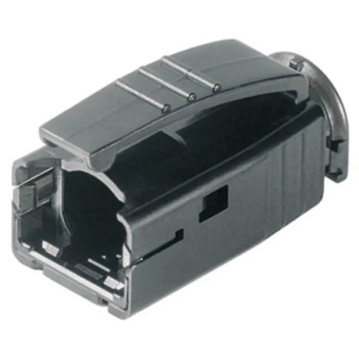 Telegartner RJ45 Connector Boot Black Polycarbonate MP8 Series for Use with H86011A0006 H86011A0006