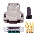 FCT from Molex FMK 3 Way Straight Screw D-Sub Connector Female, Die Cast Zinc Housing, Solder FMK2G-3W3SA-5936 / 1731140086