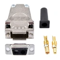 FCT from Molex FMK 2 Way Straight Cable D-Sub Connector Male/Female with Screw FMK1G-2W2SCA-5934 / 1731140081