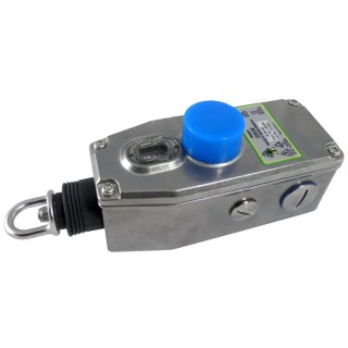 IDEM GLM-SS Mini Safety Rope Pull Switch with Stainless Steel Housing, LED Indicator, IP69K 90 mm 148001