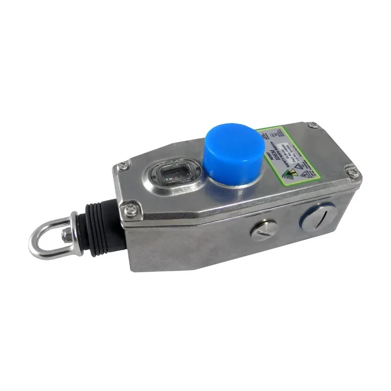 IDEM GLM-SS Mini Safety Rope Pull Switch 90 mm, 316 Stainless Steel Housing, IP69K, E-Stop, 24V DC/240V AC, 3A 148050