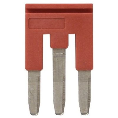 Omron XW5S Series Red Short Bar Accessory for XW5T-P2.5-3 Feed Through and XW5G-P2.5-3 Grounding Terminal Blocks 