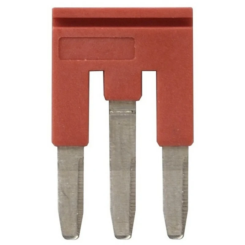 Omron XW5S Series Red Short Bar Accessory for XW5T-P2.5-3 Feed Through and XW5G-P2.5-3 Grounding Terminal Blocks 