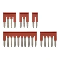 Omron XW5S Series Red Short Bar Accessory for XW5T-P2.5-3 Feed Through and XW5G-P2.5-3 Grounding Terminal Blocks 