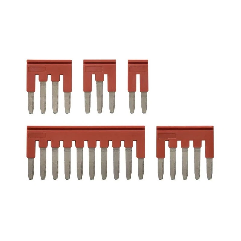 Omron XW5S Series Red Short Bar Accessory for XW5T-P2.5-3 Feed Through and XW5G-P2.5-3 Grounding Terminal Blocks 