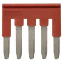 Omron XW5S Series Short Bar Red Accessory for XW5G-P2.5-5 Grounding and XW5T-P2.5-5 Feed Through Terminal Blocks 