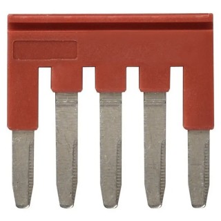 Omron XW5S Series Short Bar Red Accessory for XW5G-P2.5-5 Grounding and XW5T-P2.5-5 Feed Through Terminal Blocks 