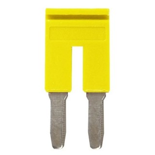 Omron Series Yellow Short Bar for Use with XW5G-P4.0-2 Grounding Terminal Block, XW5T-P4.0-2 Feed Through Terminal Block XW5S