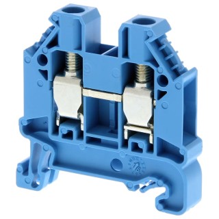 Omron XW5T Series DIN Rail Terminal Block Blue 6mm² 1-Level Screw Termination XW5TS60111BL