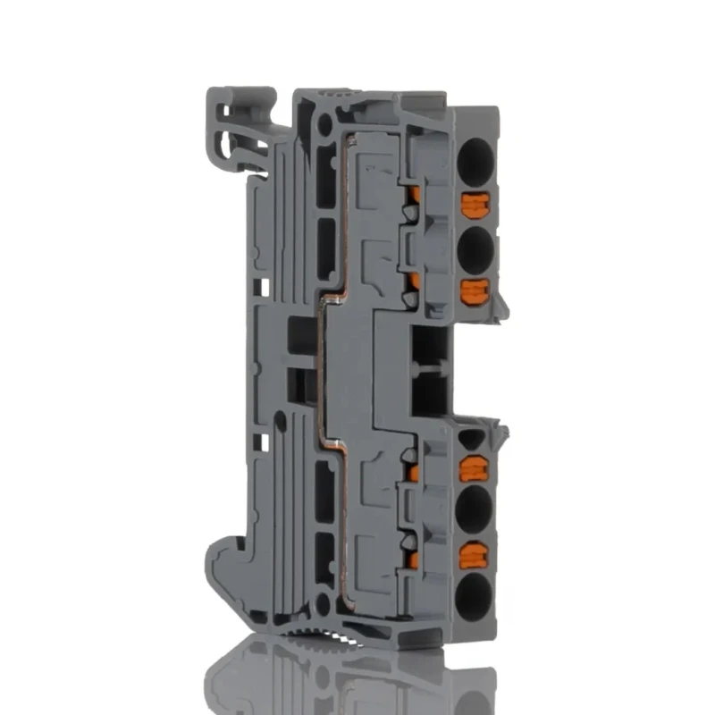 Phoenix Contact PT 2.5/S-QUATTRO Series Feed Through Terminal Block Grey, 0.14mm² to 2.5 mm², 4-Level, Push-in 3211019