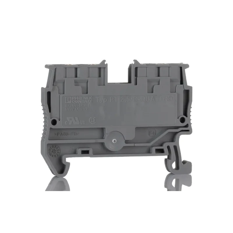 Phoenix Contact PT 2.5/S-QUATTRO Series Feed Through Terminal Block Grey, 0.14mm² to 2.5 mm², 4-Level, Push-in 3211019