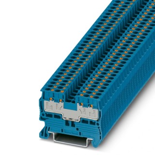 Phoenix Contact PT 2.5/S-QUATTRO BU Series Feed Through Terminal Block Push-in 500V 0.5-10 mm² 3211022