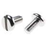 RS PRO Slot Pan Brass Machine Screw 12 mm M6 Nickel Plated DIN 85 516-8280