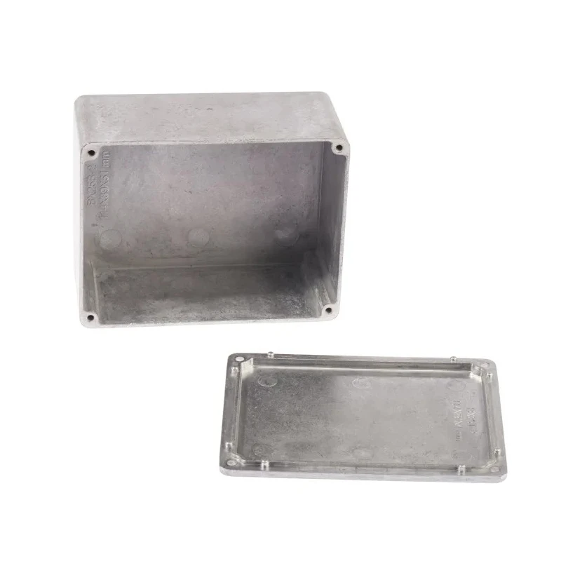 RS PRO Silver Lid Die Cast Aluminium Shielded Enclosure IP65, 55.1 mm x 114.7 mm x 89.7 mm IP65