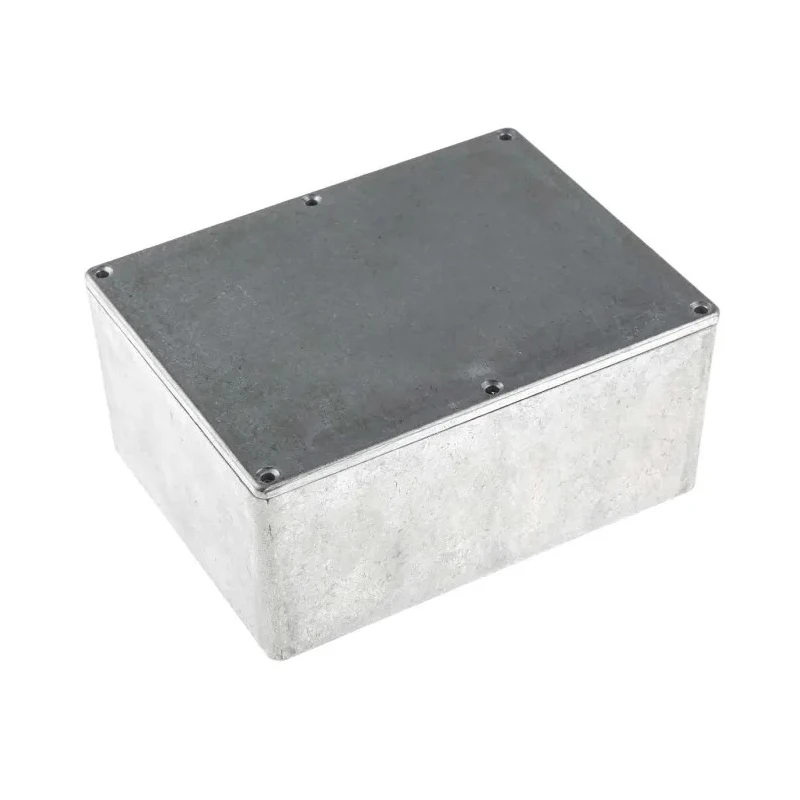RS PRO Silver Silver Lid Die Cast Aluminium Enclosure, IP67, 76.3 mm x 165.8 mm x 127.3 mm IP67