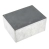 RS PRO Silver Silver Lid Die Cast Aluminium Enclosure, IP67, 76.3 mm x 165.8 mm x 127.3 mm IP67