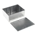 RS PRO Silver Silver Lid Die Cast Aluminium Enclosure, IP67, 76.3 mm x 165.8 mm x 127.3 mm IP67