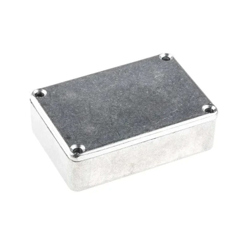 RS PRO Die Cast Aluminium Enclosure Silver Lid Shielded 25.5 mm x 79.9 mm x 54.9 mm 517-3377