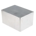 RS PRO Silver Lid Die Cast Aluminium Shielded General Purpose Enclosure IP67, 76.7 mm x 139.1 mm x 101.5 mm IP67