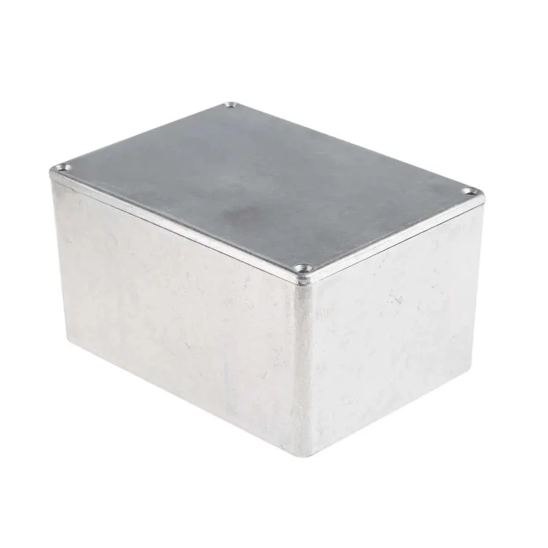 RS PRO Silver Lid Die Cast Aluminium Shielded General Purpose Enclosure IP67, 76.7 mm x 139.1 mm x 101.5 mm IP67