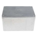 RS PRO Silver Lid Die Cast Aluminium Shielded General Purpose Enclosure IP67, 76.7 mm x 139.1 mm x 101.5 mm IP67