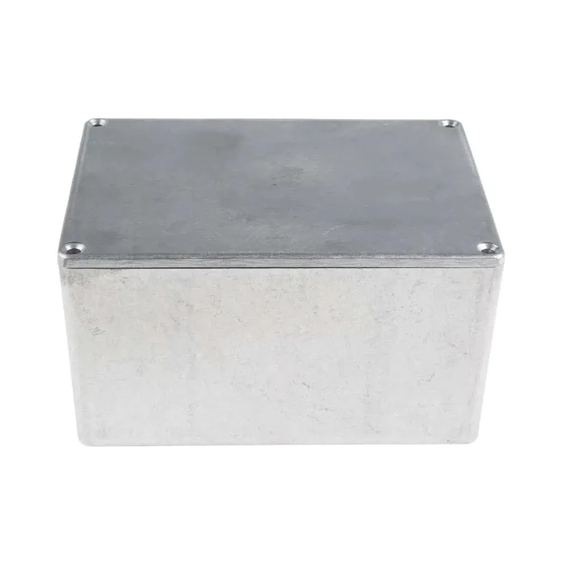 RS PRO Silver Lid Die Cast Aluminium Shielded General Purpose Enclosure IP67, 76.7 mm x 139.1 mm x 101.5 mm IP67