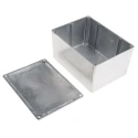 RS PRO Silver Lid Die Cast Aluminium Shielded General Purpose Enclosure IP67, 76.7 mm x 139.1 mm x 101.5 mm IP67