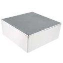RS PRO Silver Silver Lid Die Cast Aluminium Enclosure IP66 100 mm x 250 mm x 250 mm IP66