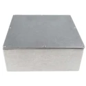 RS PRO Silver Silver Lid Die Cast Aluminium Enclosure IP66 100 mm x 250 mm x 250 mm IP66