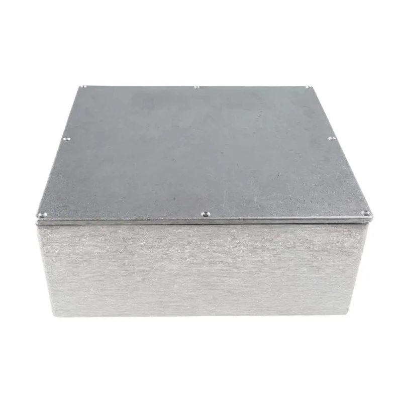 RS PRO Silver Silver Lid Die Cast Aluminium Enclosure IP66 100 mm x 250 mm x 250 mm IP66