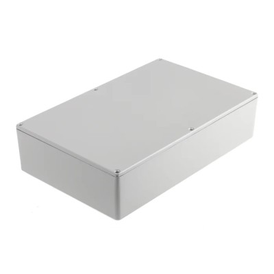RS PRO Grey Lid Die Cast Aluminium EMI/RFI Shielded Enclosure 65.5mm x 275mm x 175mm 517-3541