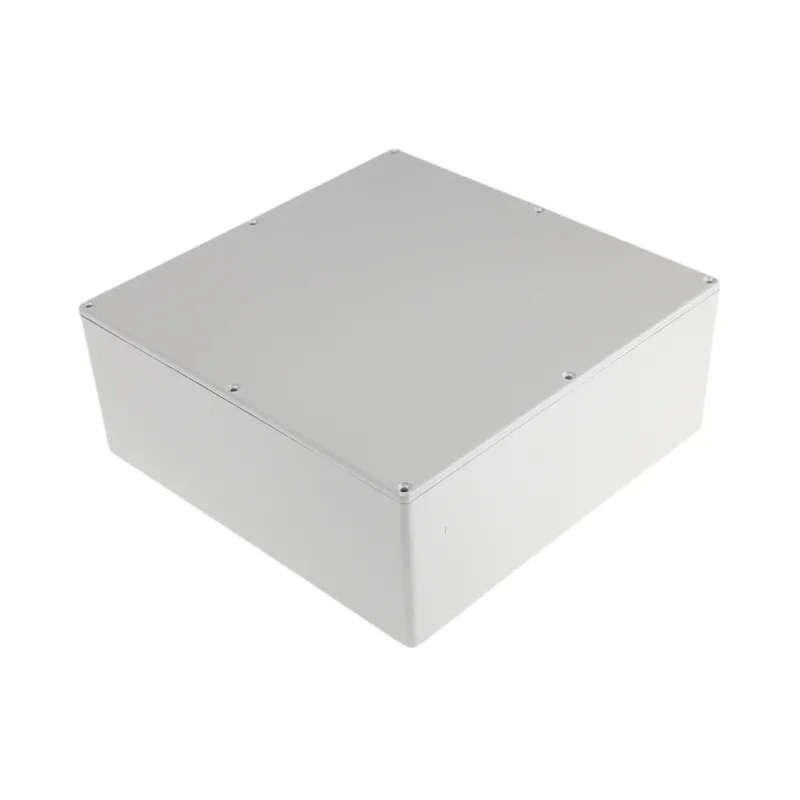 RS PRO Shielded Die Cast Aluminium Enclosure with Grey Lid 100 mm x 250 mm x 250 mm 517-3557