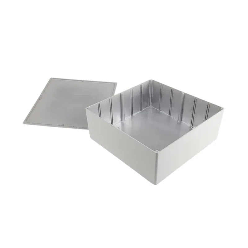 RS PRO Shielded Die Cast Aluminium Enclosure with Grey Lid 100 mm x 250 mm x 250 mm 517-3557