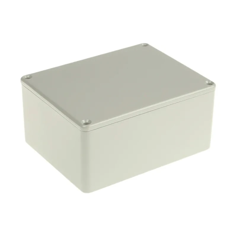 RS PRO Grey Grey Lid Die Cast Aluminium Enclosure 55.1 mm x 114.7 mm x 89.7 mm 517-3658