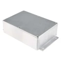 RS PRO Flanged Silver Lid Die Cast Aluminium Enclosure, 55.3 mm x 201.7 mm x 121.2 mm 517-3771