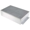 RS PRO Flanged Silver Lid Die Cast Aluminium Enclosure, IP54, 55.5 mm x 252 mm x 146.1 mm IP54