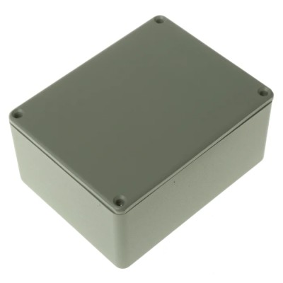RS PRO Die Cast Aluminium Enclosure Grey Lid 55.1 mm x 114.7 mm x 89.7 mm Model 517-3816