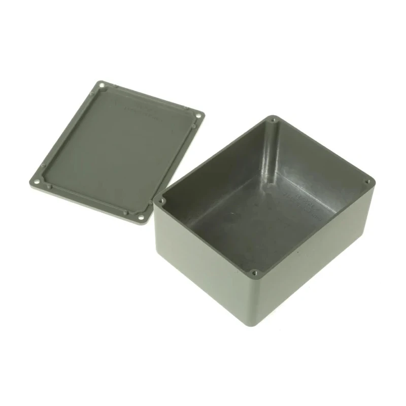 RS PRO Die Cast Aluminium Enclosure Grey Lid 55.1 mm x 114.7 mm x 89.7 mm Model 517-3816