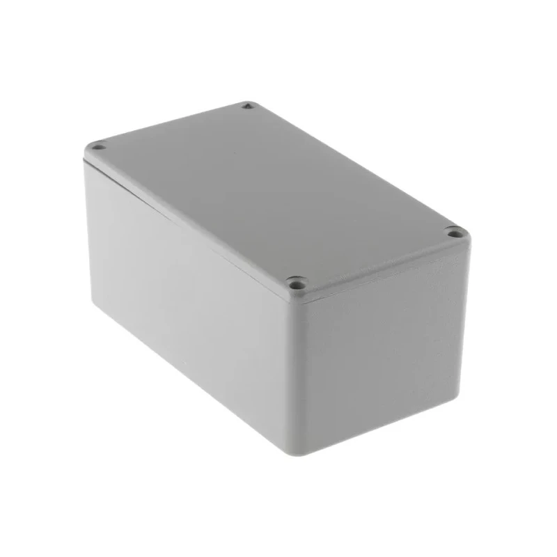 RS PRO Shielded Die Cast Aluminium Enclosure with Grey Lid 55.1 mm x 114.4 mm x 63.7 mm 517-3822
