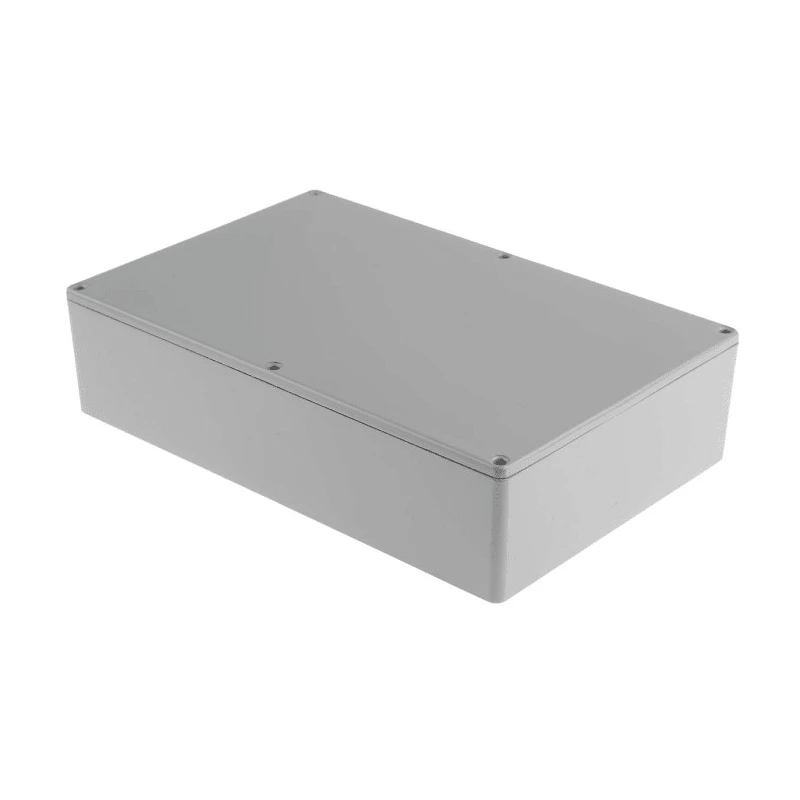 RS PRO Grey Lid Die Cast Aluminium Enclosure 55.9 mm x 222.1 mm x 145.9 mm 517-3838