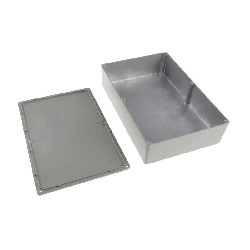 RS PRO Grey Lid Die Cast Aluminium Enclosure 55.9 mm x 222.1 mm x 145.9 mm 517-3838