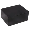RS PRO Black Black Lid Die Cast Aluminium Enclosure 76.3 mm x 165.8 mm x 127.3 mm 517-3995