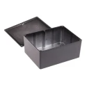RS PRO Black Black Lid Die Cast Aluminium Enclosure 76.3 mm x 165.8 mm x 127.3 mm 517-3995