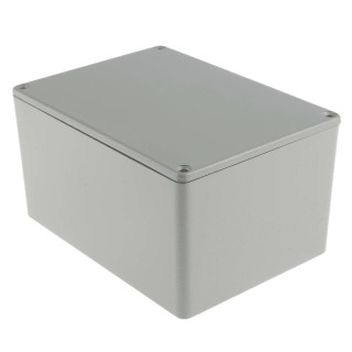RS PRO Grey Grey Lid Die Cast Aluminium Enclosure 76.7 mm x 139.1 mm x 101.5 mm 517-3872