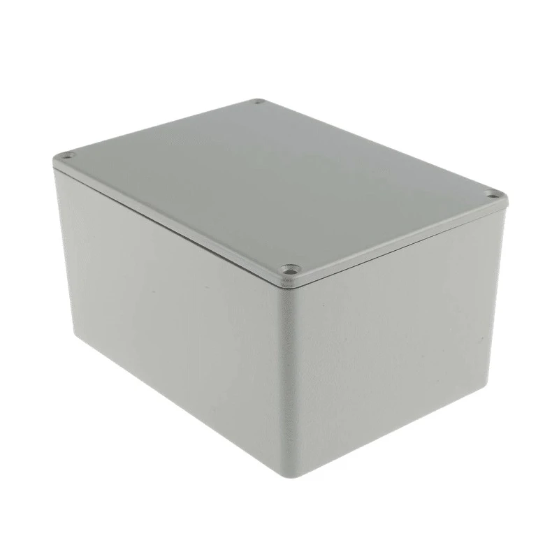 RS PRO Grey Grey Lid Die Cast Aluminium Enclosure 76.7 mm x 139.1 mm x 101.5 mm 517-3872