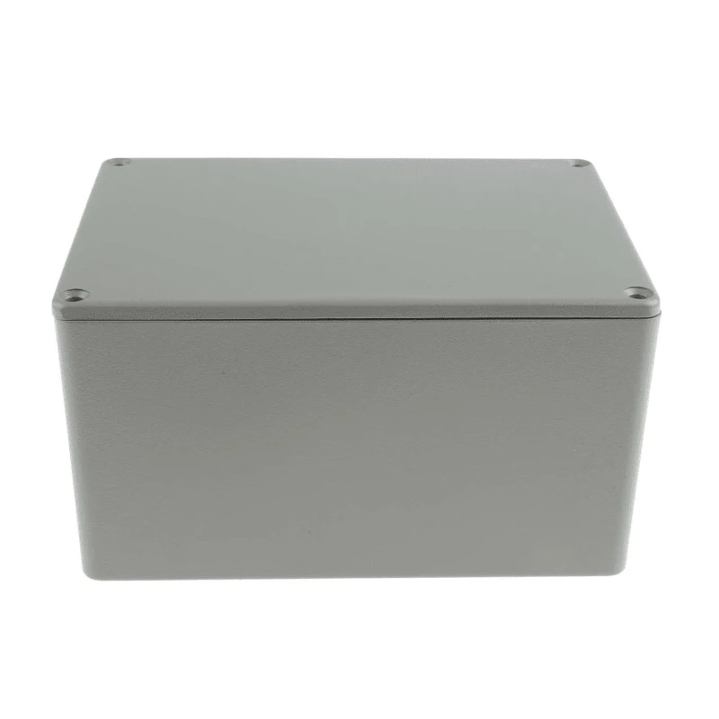 RS PRO Grey Grey Lid Die Cast Aluminium Enclosure 76.7 mm x 139.1 mm x 101.5 mm 517-3872