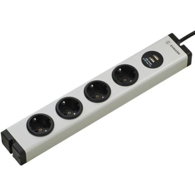 Bodo Ehmann 16A 250V 6 Gang Extension Lead with 1.5m Cable Type F - German Schuko 0600X0A052031